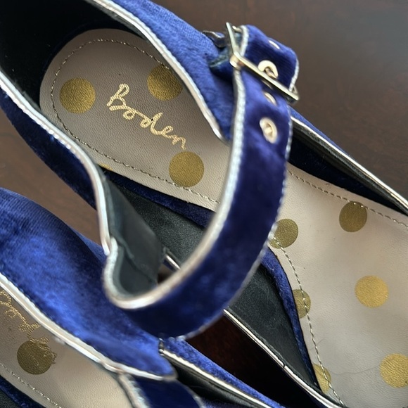 Boden Blue Velvet Heels - Picture 5 of 9